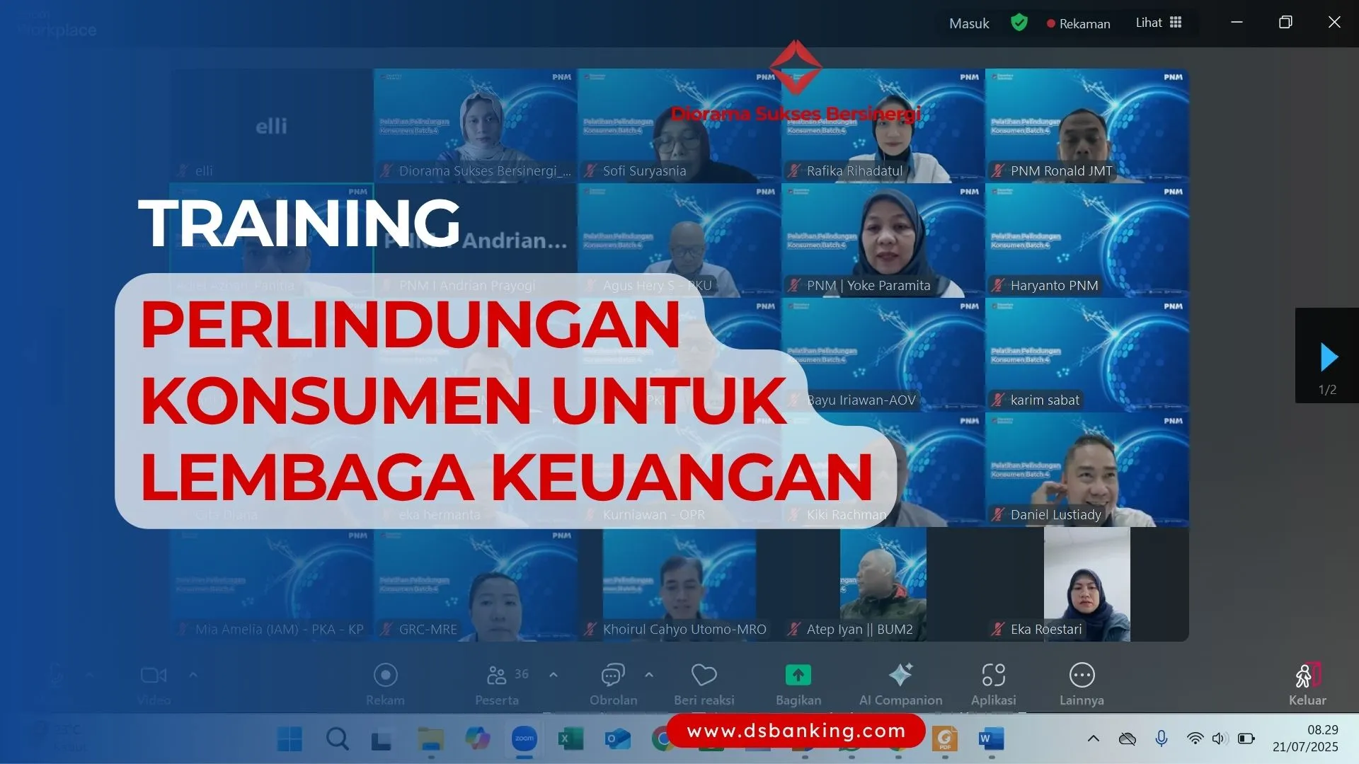 TRAINING PERLINDUNGAN KONSUMEN UNTUK LEMBAGA KEUANGAN