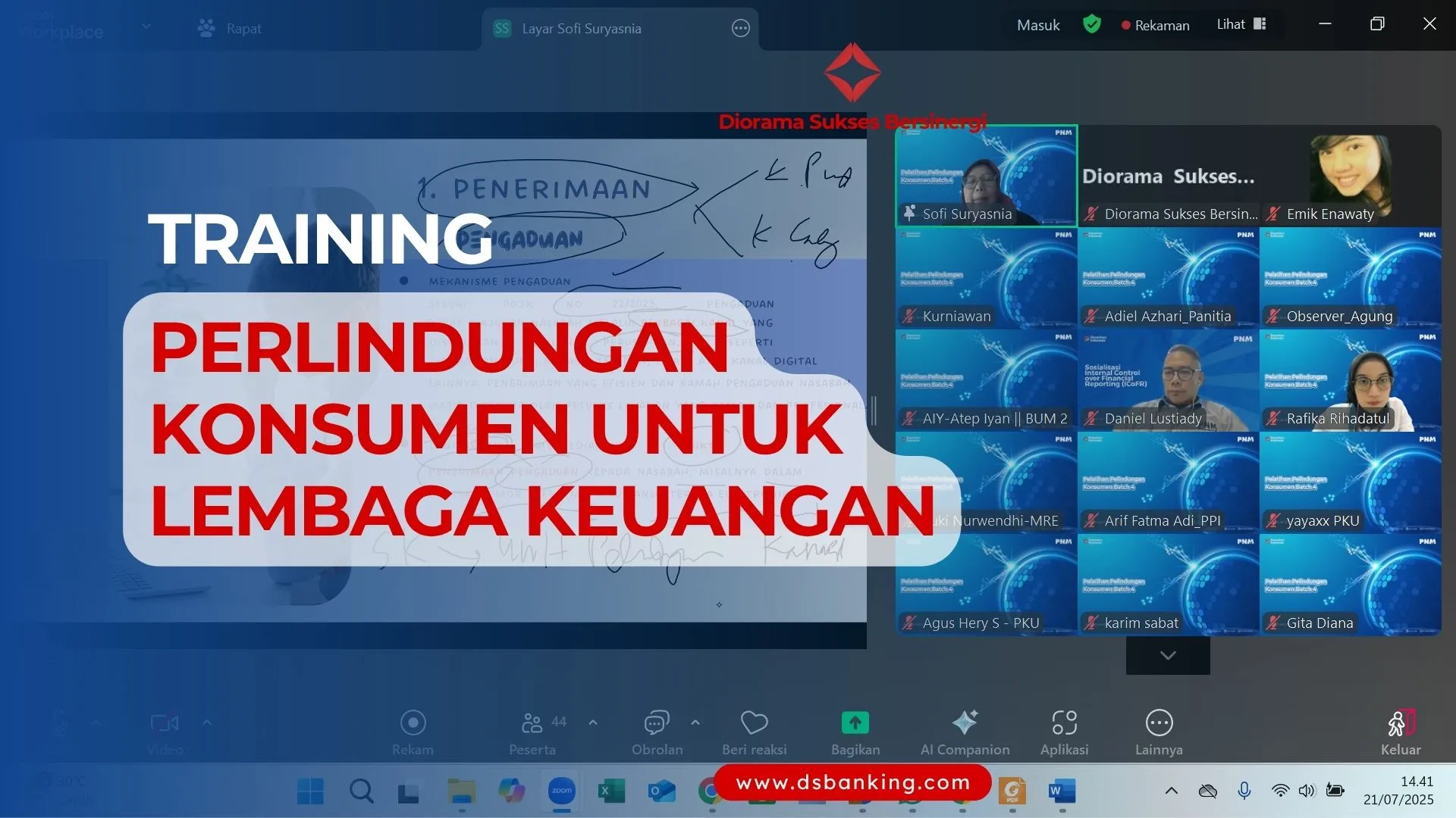 TRAINING PERLINDUNGAN KONSUMEN UNTUK LEMBAGA KEUANGAN