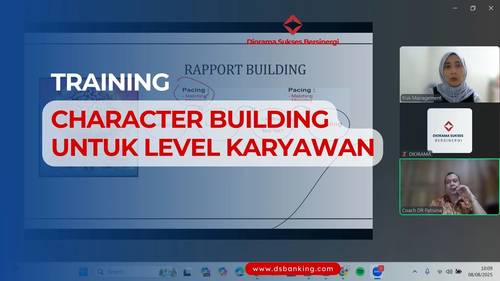 TRAINING CHARACTER BUILDING UNTUK LEVEL KARYAWAN