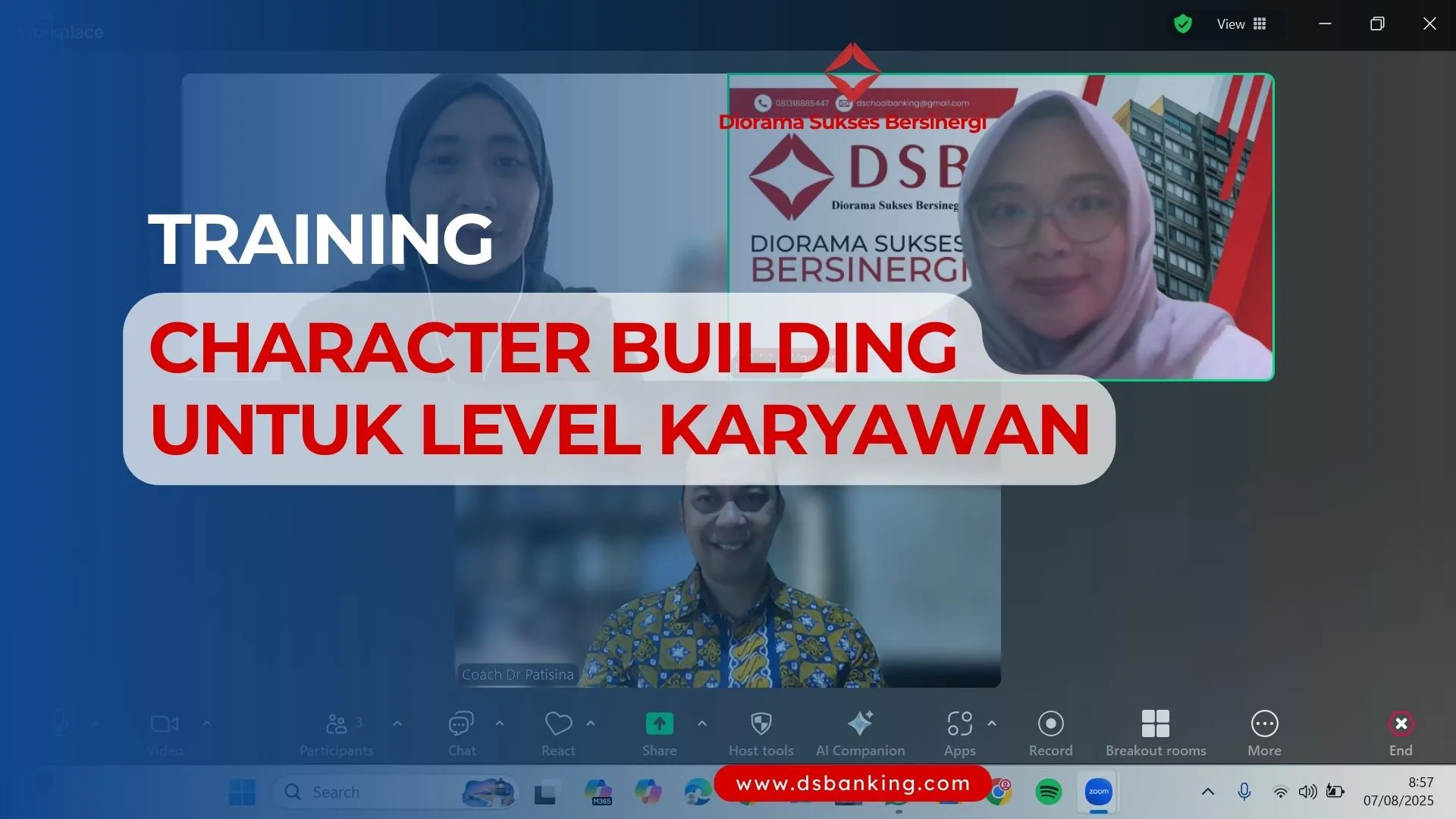 TRAINING CHARACTER BUILDING UNTUK LEVEL KARYAWAN