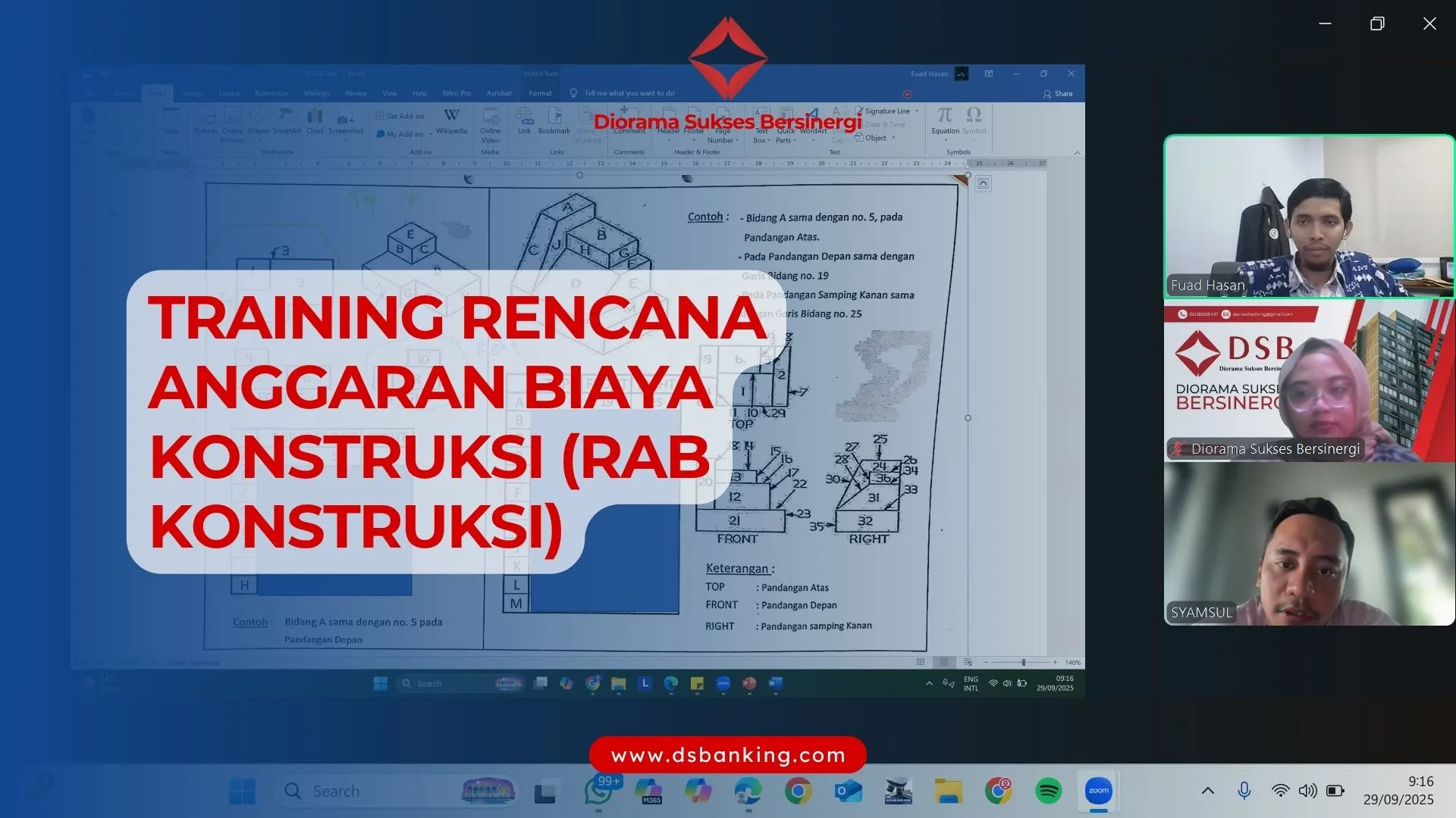 TRAINING RENCANA ANGGARAN BIAYA KONSTRUKSI