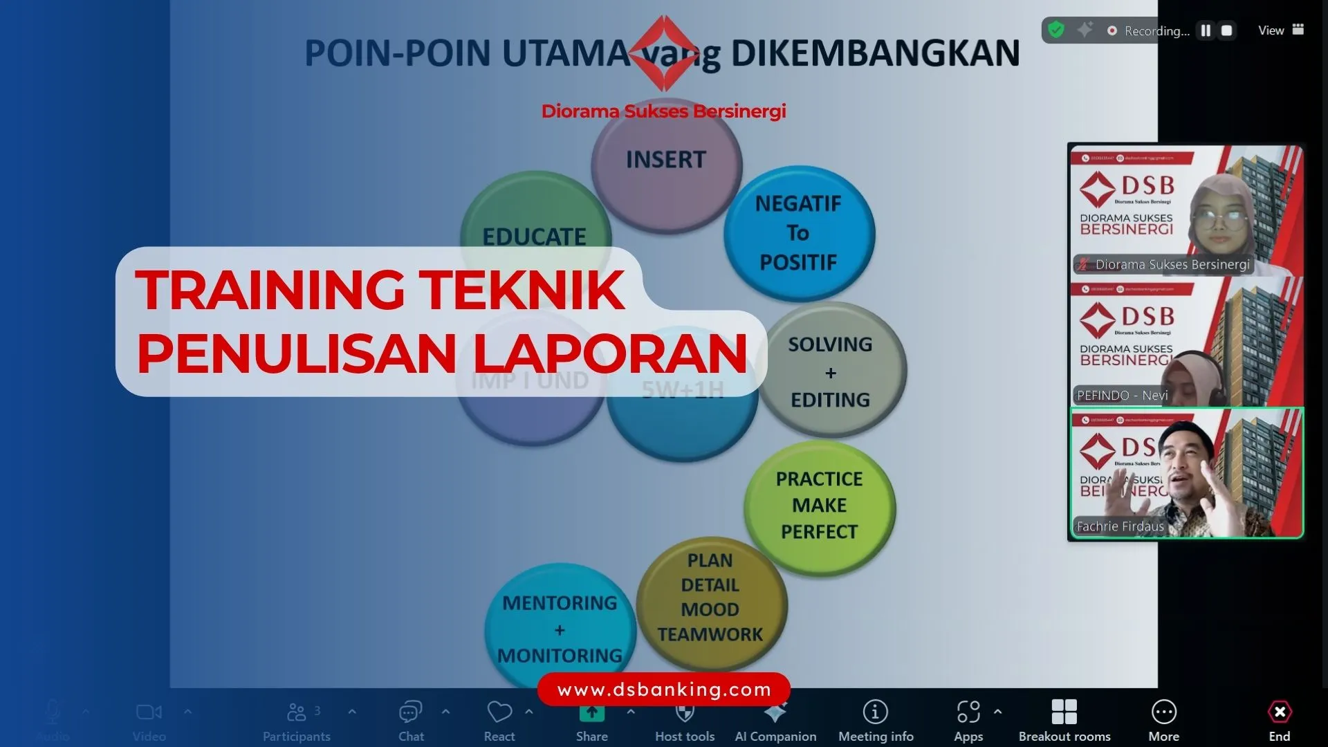 TRAINING TEKNIK PENULISAN LAPORAN