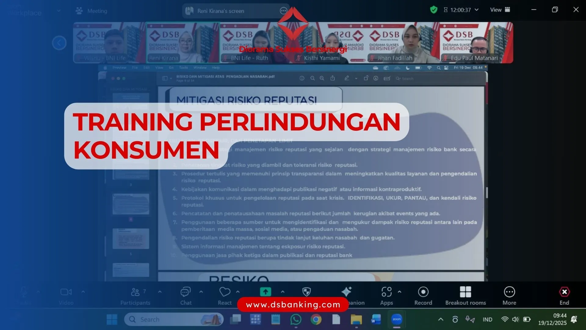 TRAINING PERLINDUNGAN KONSUMEN