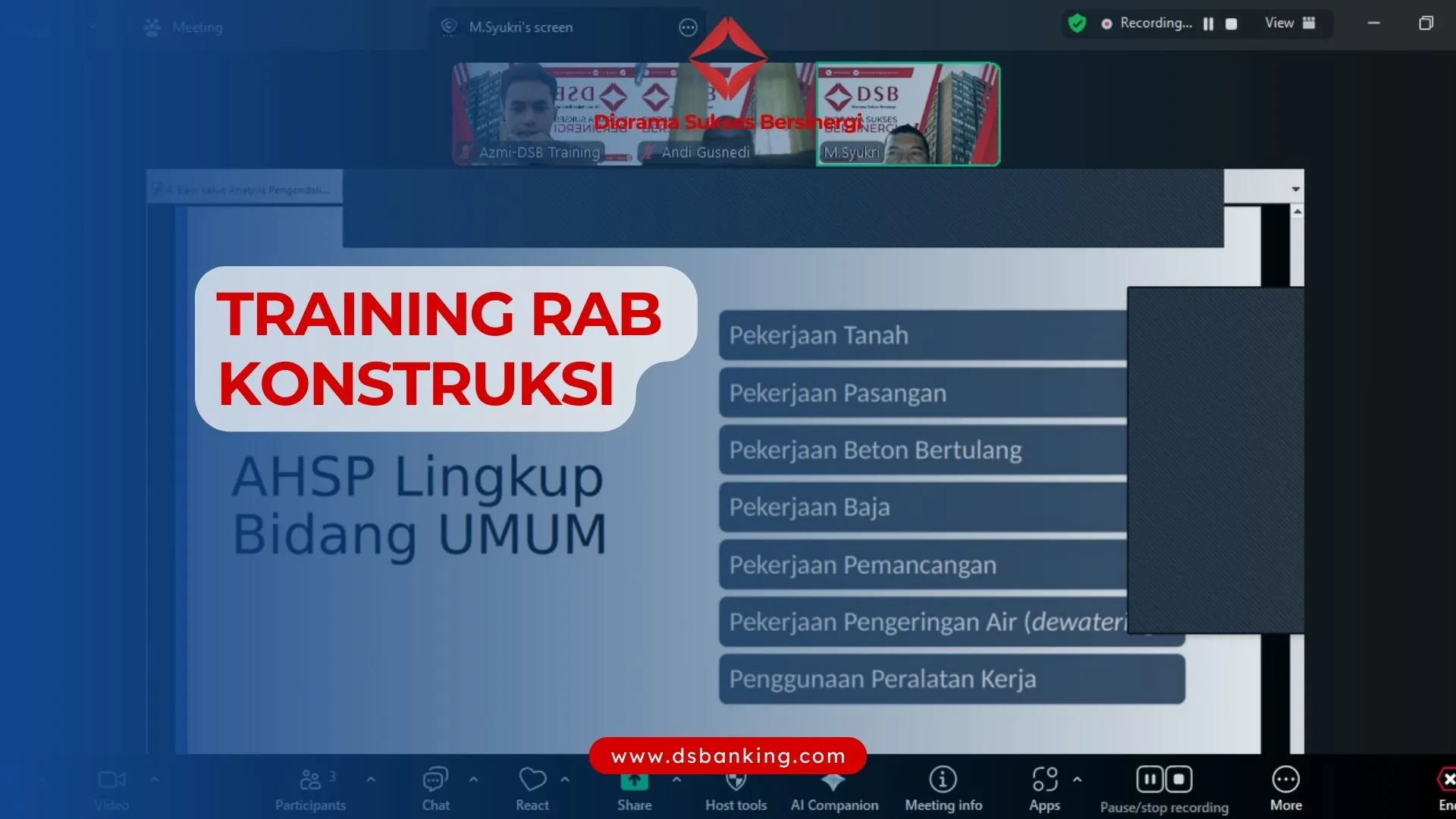 TRAINING RAB KONSTRUKSI
