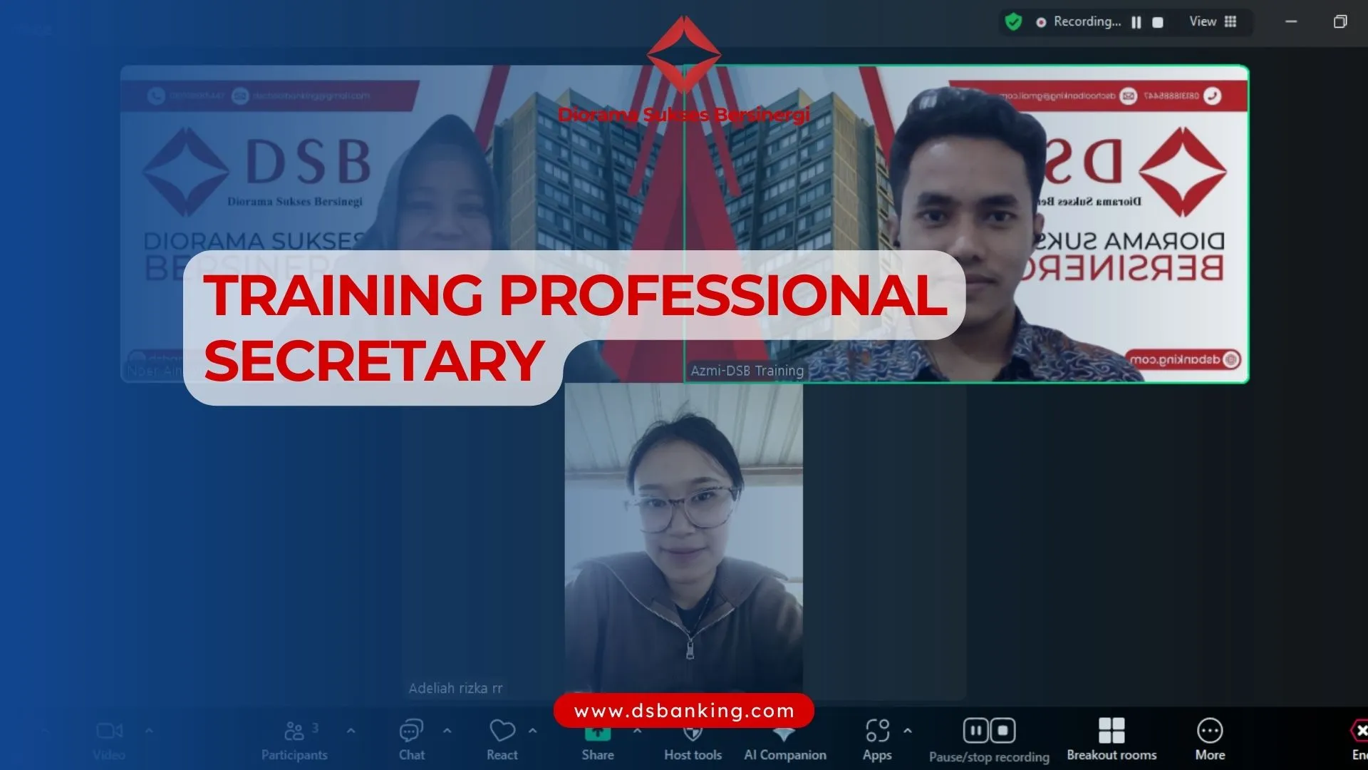 TRAINING PROFESSIONAL SECRETARY