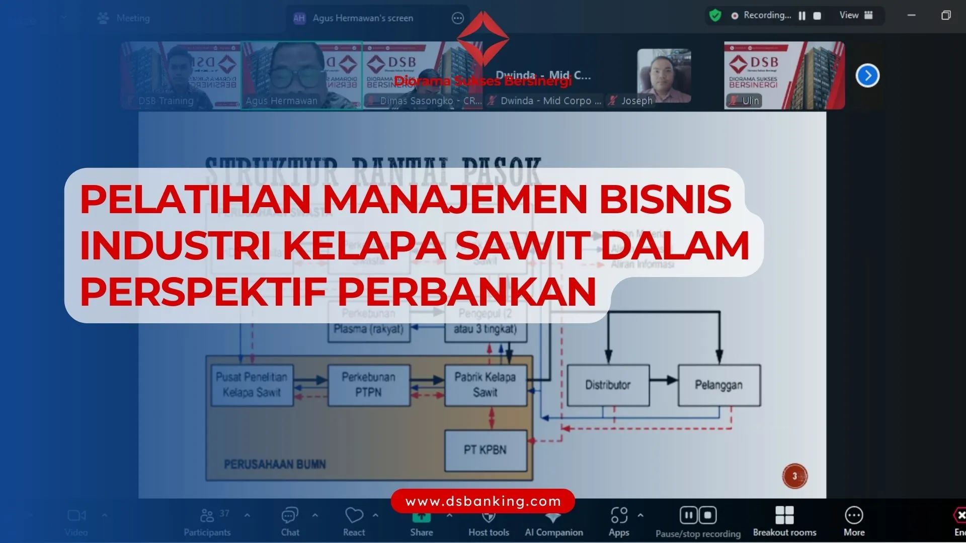 PELATIHAN MANAJEMEN BISNIS INDUSTRI KELAPA SAWIT DALAM PERSPEKTIF PERBANKAN