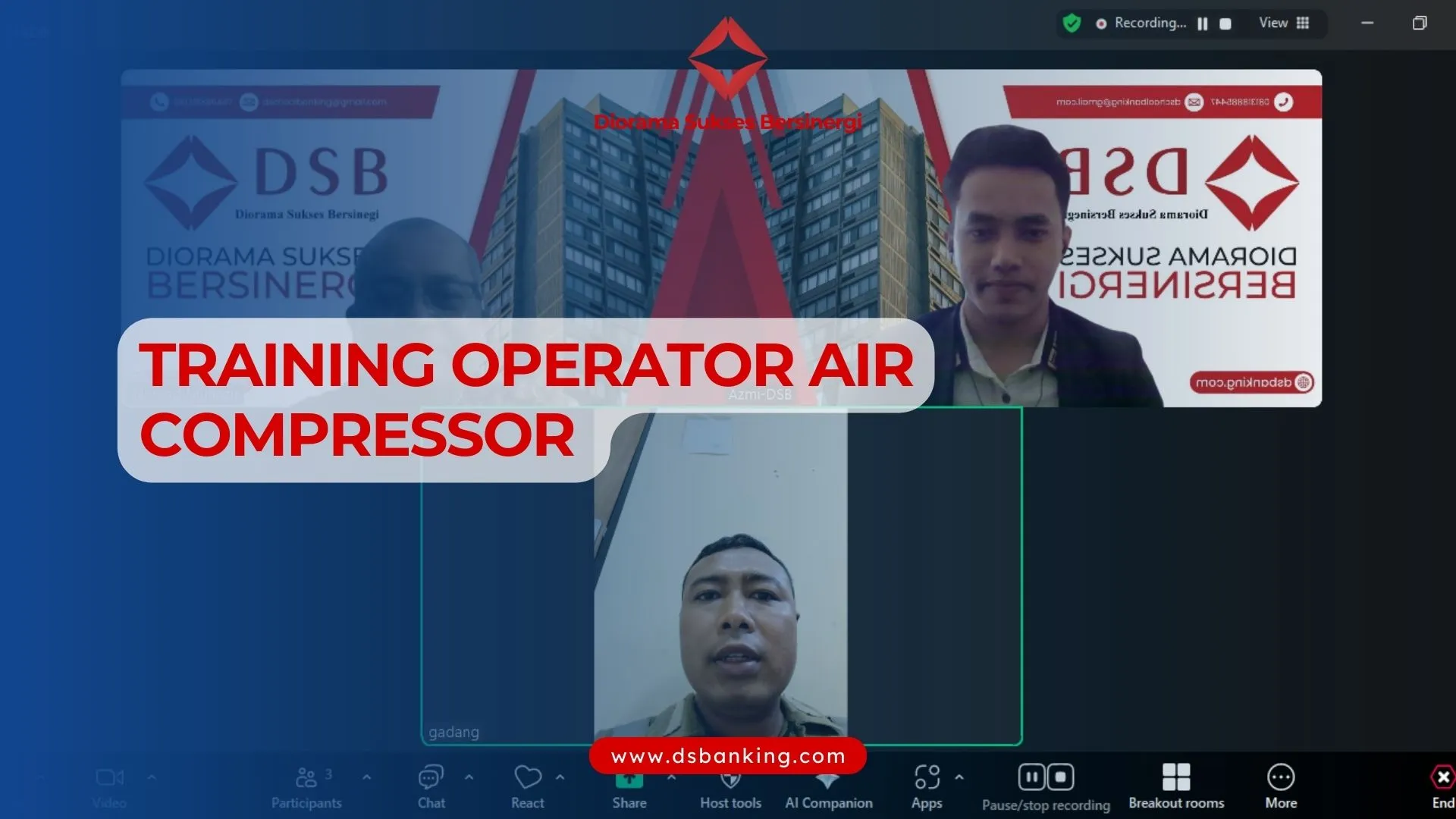 TRAINING OPERATOR AIR COMPRESSOR