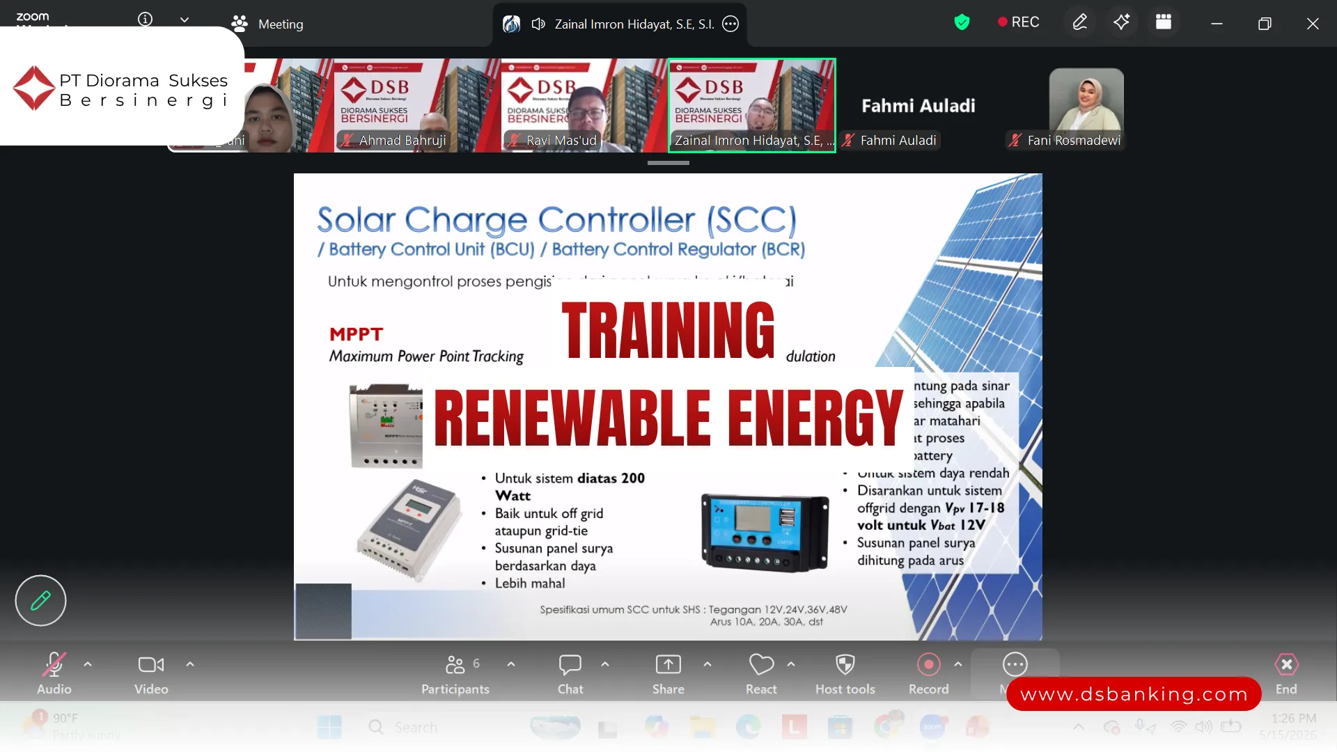 PELATIHAN RENEWABLE ENERGY JAKARTA