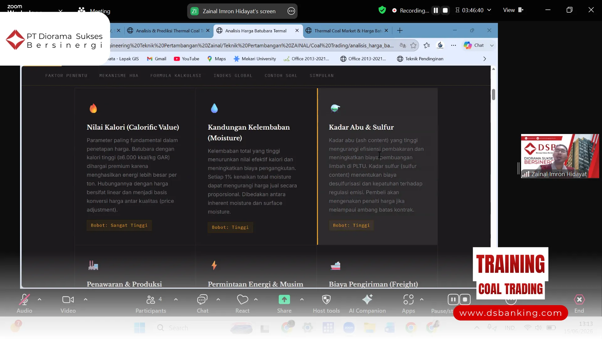PELATIHAN COAL TRADING JAKARTA