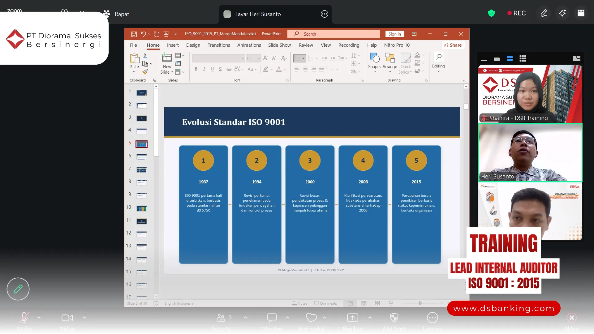 PELATIHAN LEAD INTERNAL AUDITOR ISO 9001:2015 JAKARTA