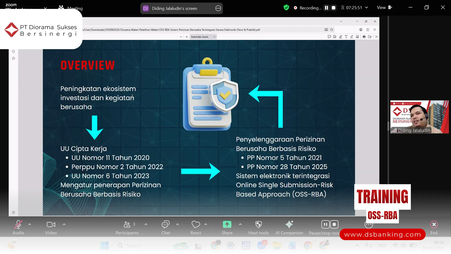 PELATIHAN OSS-RBA JAKARTA