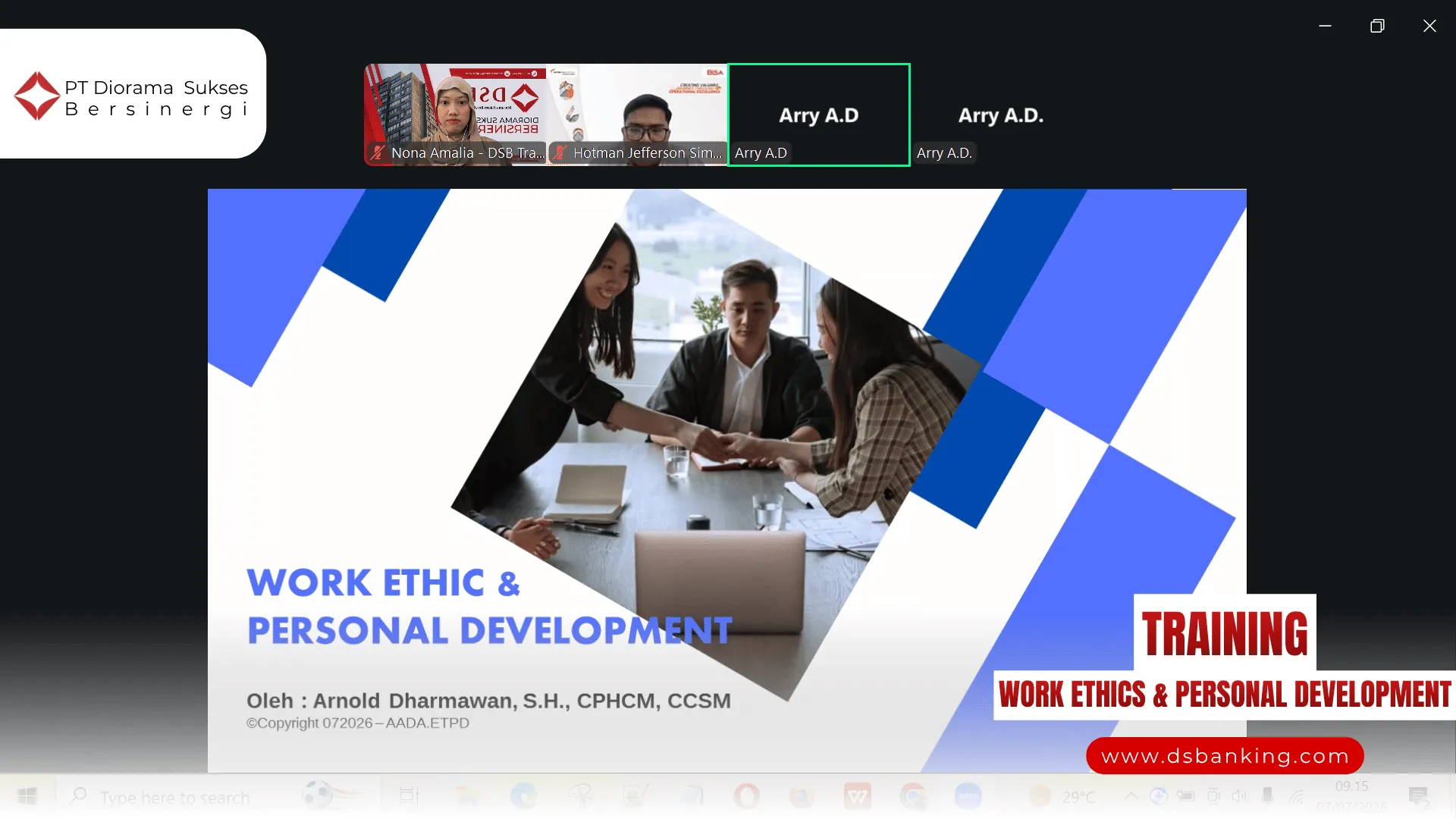 TRAINING KOMUNIKASI PROFESIONAL ONLINE