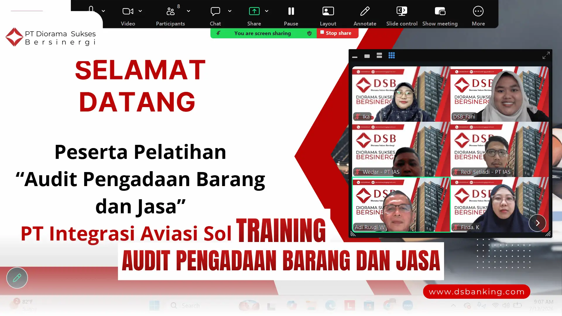 TRAINING EVALUASI PENGADAAN ONLINE