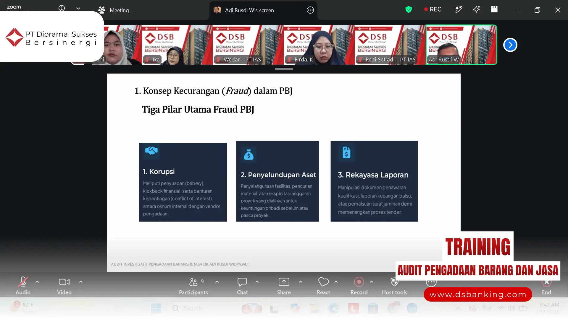 TRAINING EVALUASI PENGADAAN ONLINE
