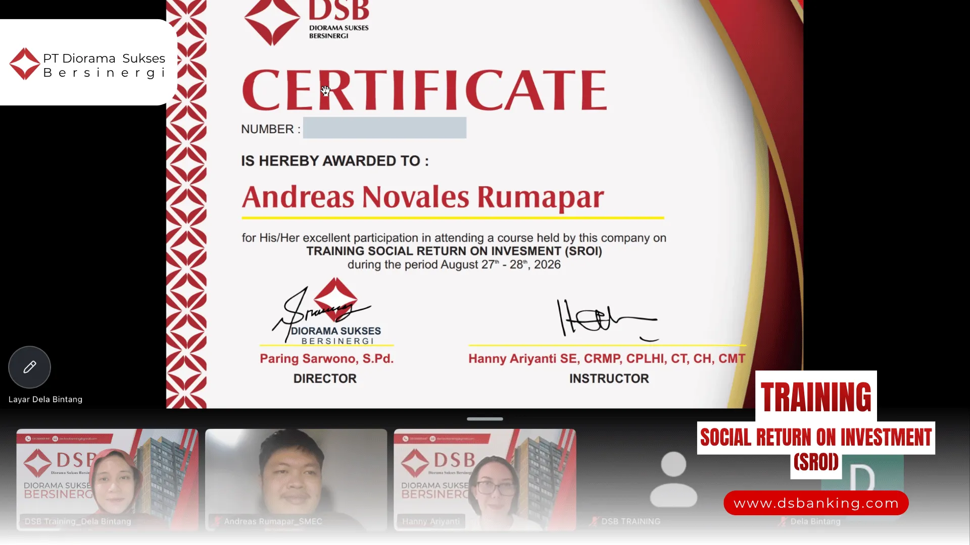 TRAINING VALUASI DAMPAK SOSIAL ONLINE